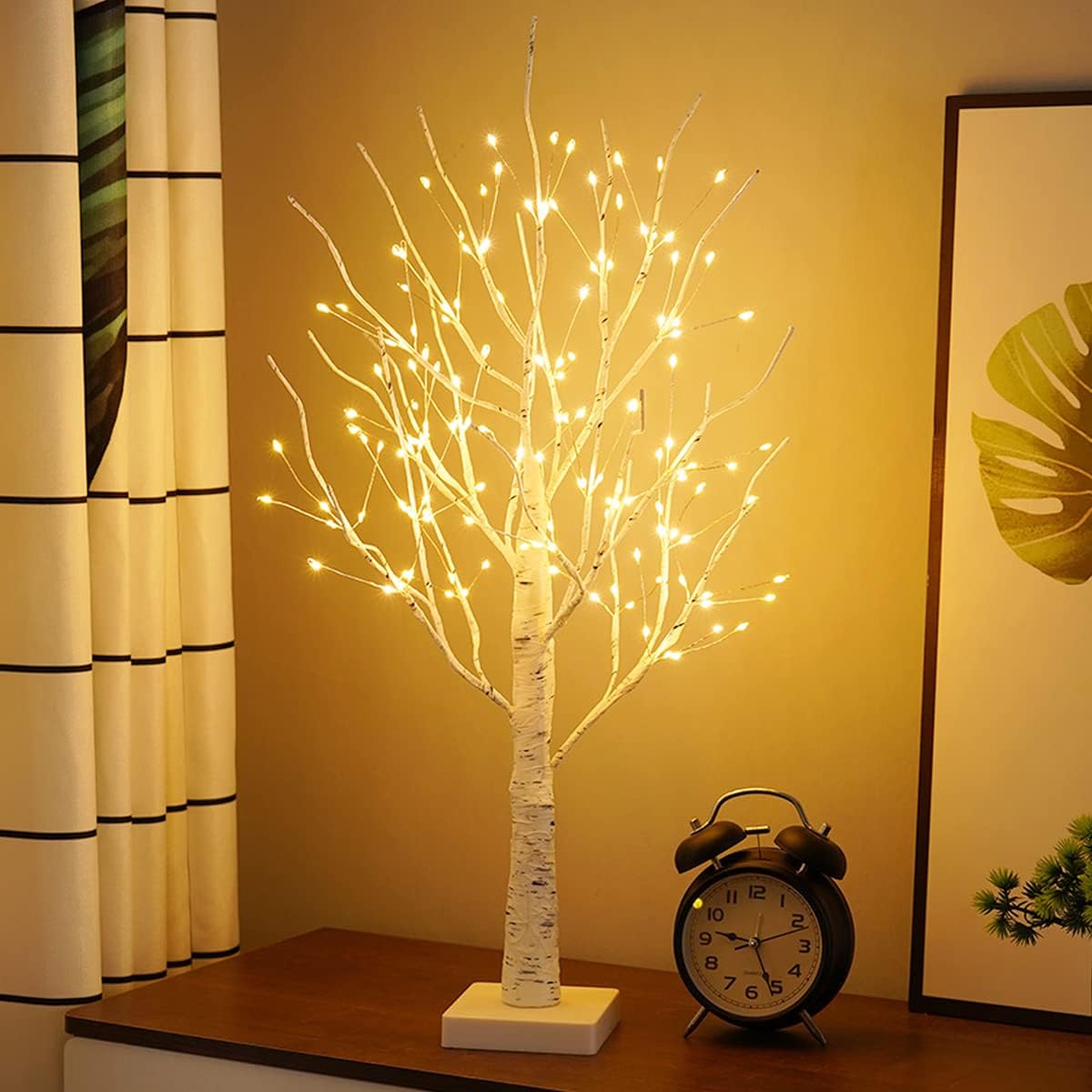 Beleuchteter Birkenbaum Mit 144 Leds, Künstlicher Tisch-bonsai-baum Für Hochzeitsfeiern, Drinnen Und Draußen, Geschenk, Bürodekoration