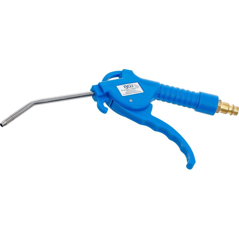 1 - Druckluftpistole - Verchromtes Stahlrohr - Fiberglasgriff - Zur Reinigung Von Werkstätten Und Maschinen - Blau - 10 Cm