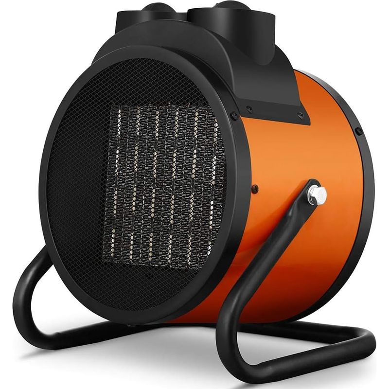 1 - Industrieheizung - Keramikheizkörper - 3000 W Leistung - Lüfter-/kühlfunktion - Einstellbarer Thermostat - Für Garage/unterstand - Schwarz - 35 X 25 X 40 Cm