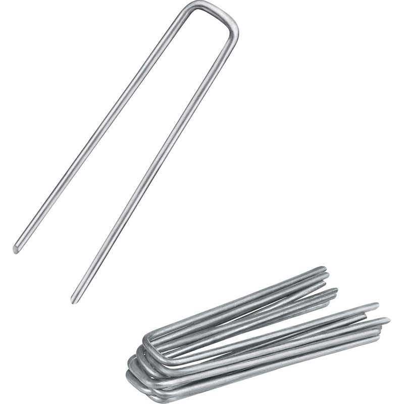 100 Verzinkte Stahlpfähle, Rostbeständig, 100 Mm, Für Garten Und Stoffbefestigung
