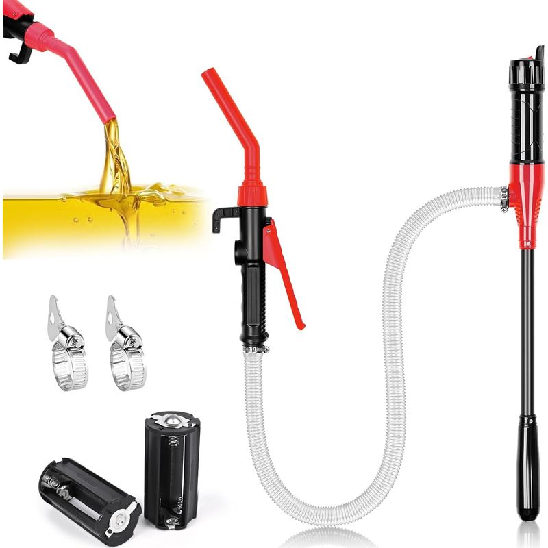 1 Tragbare Elektrische Transferpumpe, 2,4 Gpm Fördermenge, 16-zoll-schlauch, Für Diesel, Benzin Und Wasser