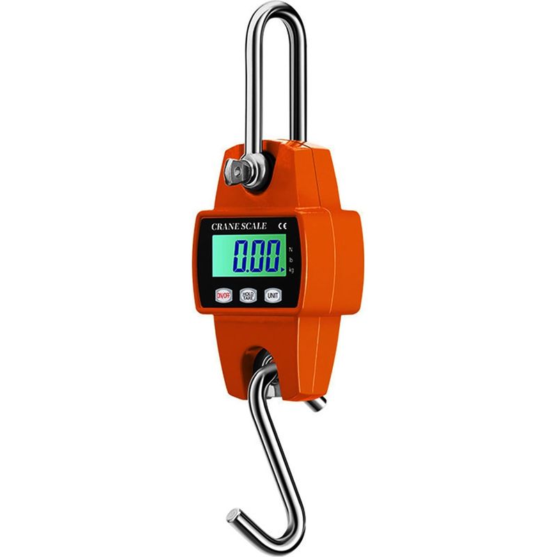 1 Stück – Hängewaage – Wiegehaken – 300 Kg Tragkraft – Für Baustellen Und Industrie – Orange-rot