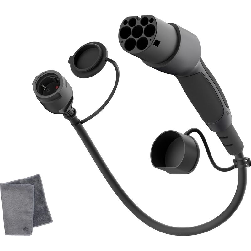1 Typ-2-auf-schuko-16a-adapter, 0,6 M Ip55-kabel Für E-bikes Und E-scooter
