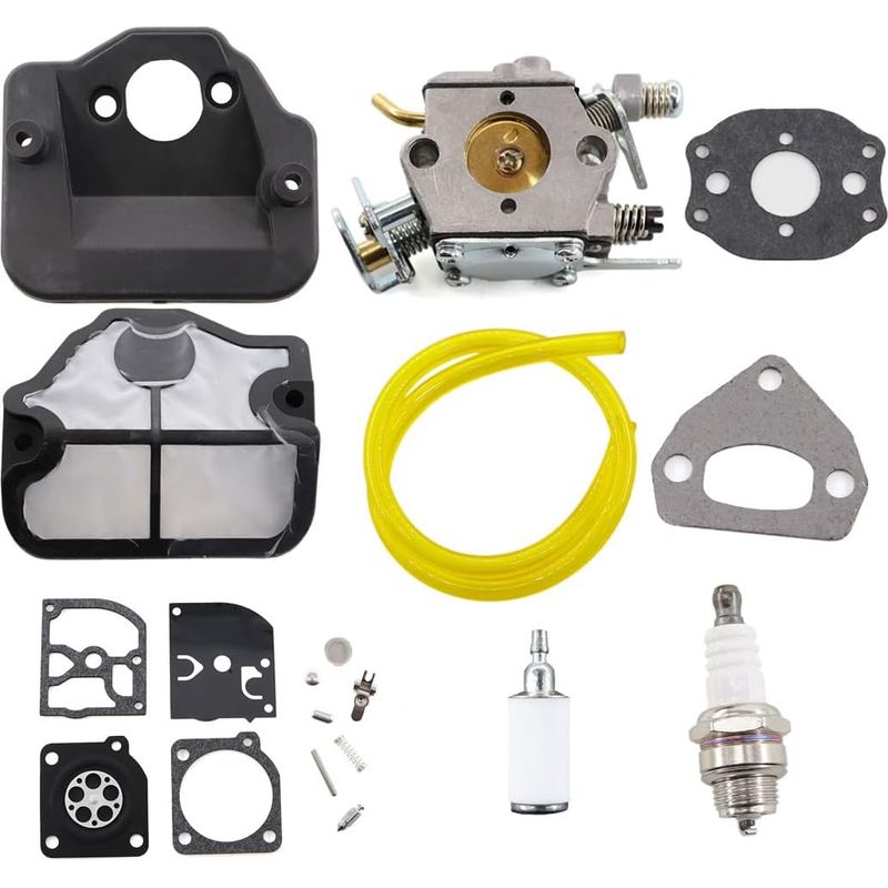 1 - Vergaser - Luftfilter - Zama C1q-w29e Ersatz - Kompatibel Mit Husqvarna 36 41 136 137 141 142 - Komplettes Set Mit Zündkerze Und Dichtungen