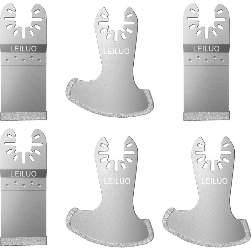 6 - Oszillierendes Sägeblatt - Zubehör Für Multifunktionswerkzeuge - Schneidet Holz, Metall Und Gips - Kompatibel Mit Dewalt, Makita Und Einhell - Kohlenstoffstahl - Universell