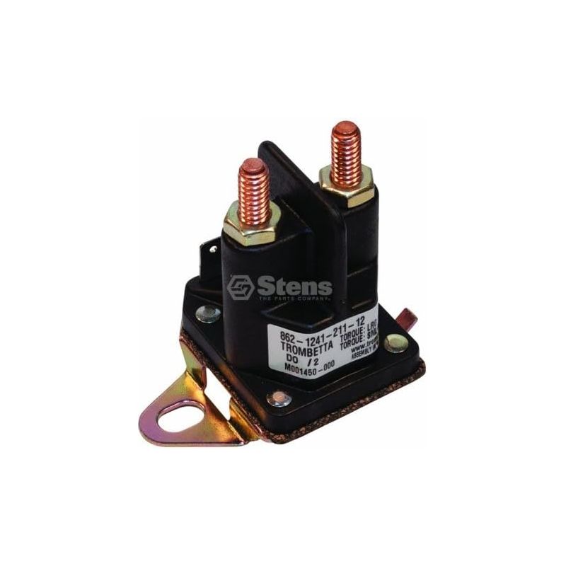1 - Anlasserrelais - Rasenmäherzubehör - Kompatibel Mit Husqvarna 532 19 25-07 - 12 V, Zweipolig Für Garten Und Rasen - Schwarz