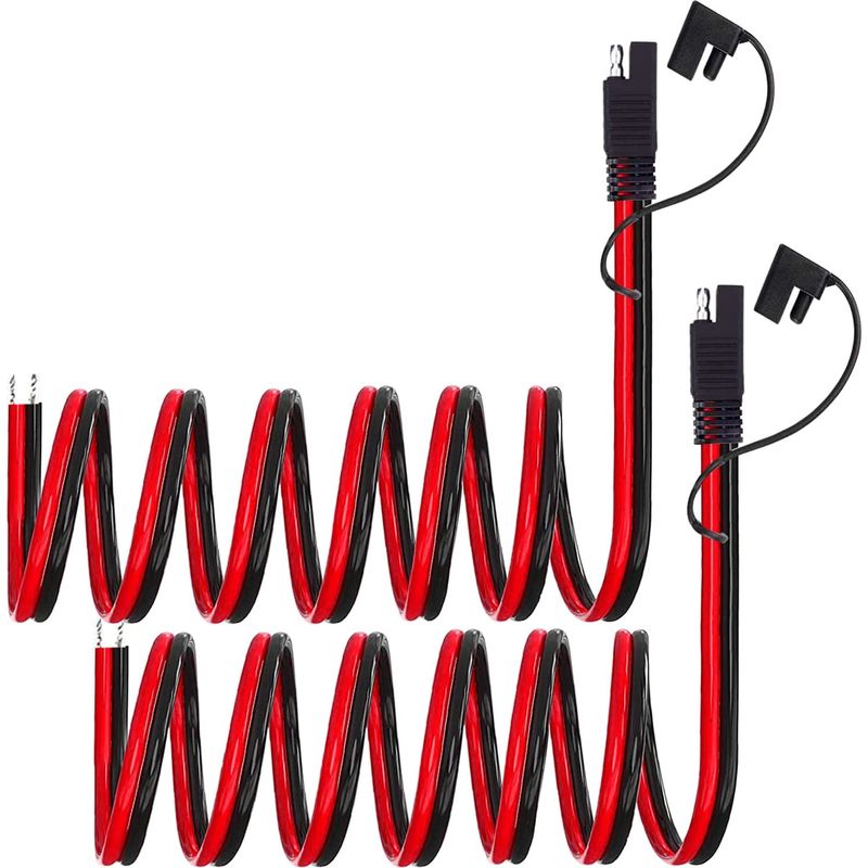 2er-pack Sae-kabel, 100 Cm, 12 Awg, 2-polige Schnellverlängerung, Kupfer, Für Motorrad, Auto, Traktor