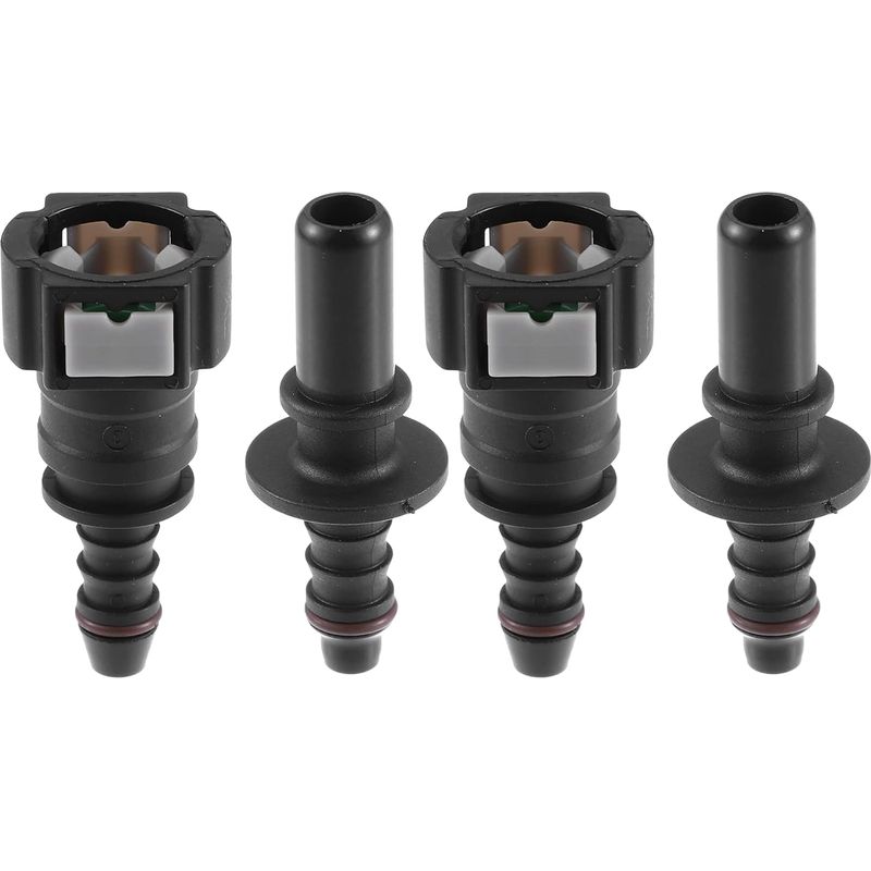 2er-pack Schnellkupplung – Kraftstoffschlauch – Flüssigkeitsbeständiges Nylon – Druckknopf-schnellkupplung – Auto/motorrad – Schwarz – 9,49 X 8 Mm