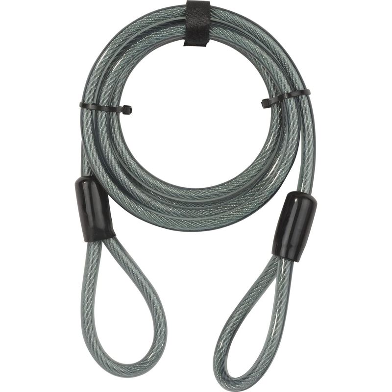 1 Diebstahlsicherungskabel, Spiralförmig Geflochtener Stahl, 2 Schlaufen, Länge 2,2 M, Durchmesser 10 Mm, Für Fahrräder Und Mountainbikes