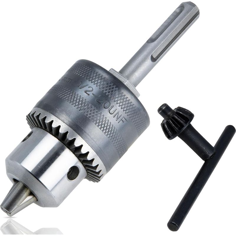 1 - Bohrfutter - Sds-plus-adapter - Schnellspanner 1,5–13 Mm - Für Abbruchhammer Und Bohrmaschine - Metall - Silber - 40 X 40 X 60 Mm