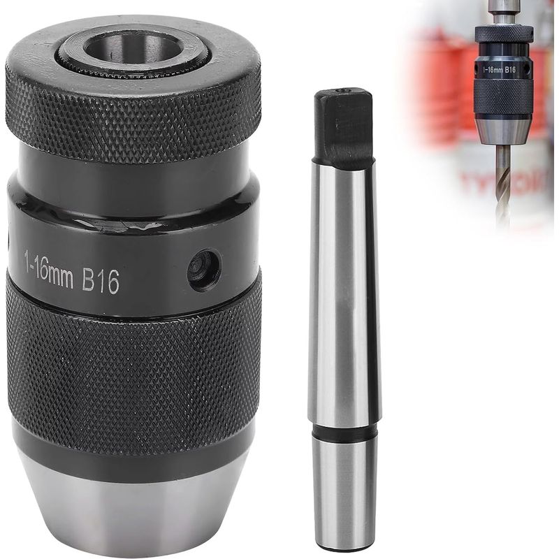 1 - Bohrfutter - Kegelschaft - Schlüssellose Automatische Spannvorrichtung - Für Dreh- Und Fräsmaschinen - Stahl - 1-16 Mm