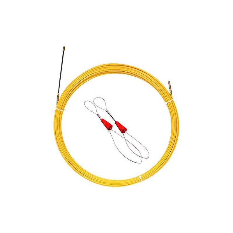 4-mm-glasfaser-kabelzieher, Einziehhilfe Für Elektrische Kabel, Kabeleinführungs- Und -entnahmewerkzeug, Kabelzieher (50 M, Gelb) Gelb 50 M