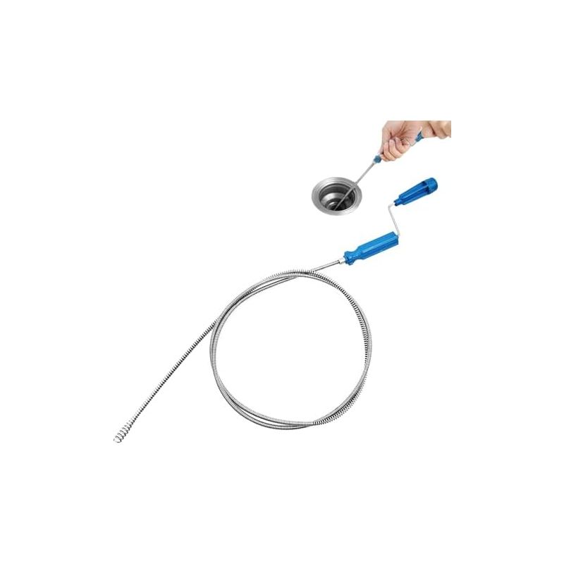 Abflussspirale Für Toiletten Und Rohre, 1,7 M X 5 Mm, Rohrreiniger Mit Kurbel, Spiral-abflussreiniger – Beseitigung Von Abflussverstopfungen, Abflussreinigungssonde