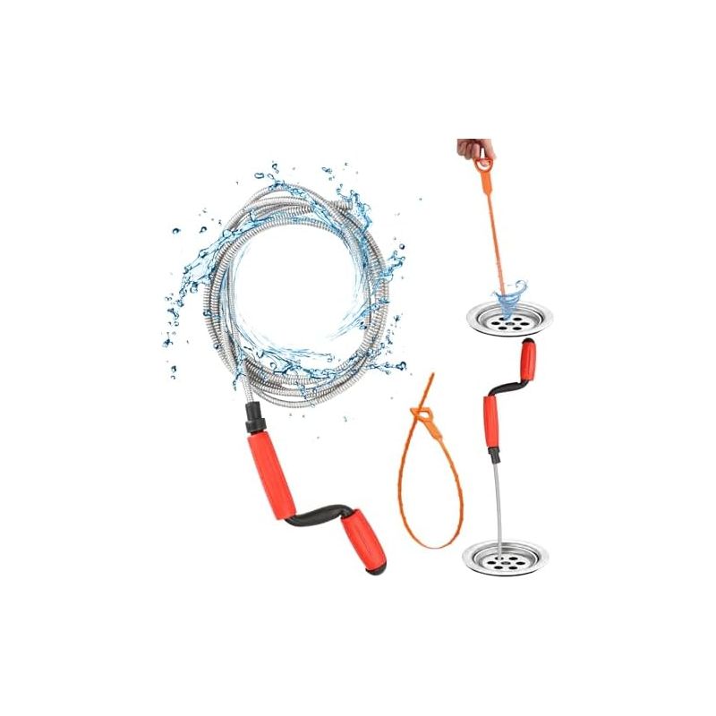 Professionelle Abflussreinigungsspirale Mit Kurbelgriff, Flexibler, Federbelasteter Sonde Zur Beseitigung Von Verstopfungen In Waschbecken, Toiletten Und Badezimmern -