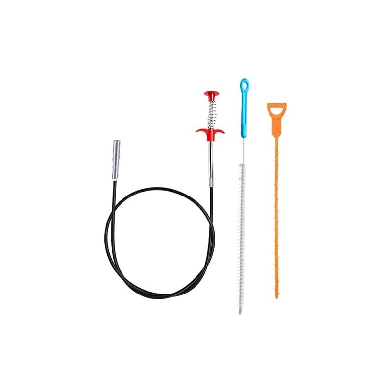 3er-set Abflussreinigungsspiralen, 160 Cm, Professionelle Sanitärinstallation Für Toiletten Und Duschen, Mit Reinigungssonde Und Bürste, Wiederverwendbar Für Rohre – 1,6 M