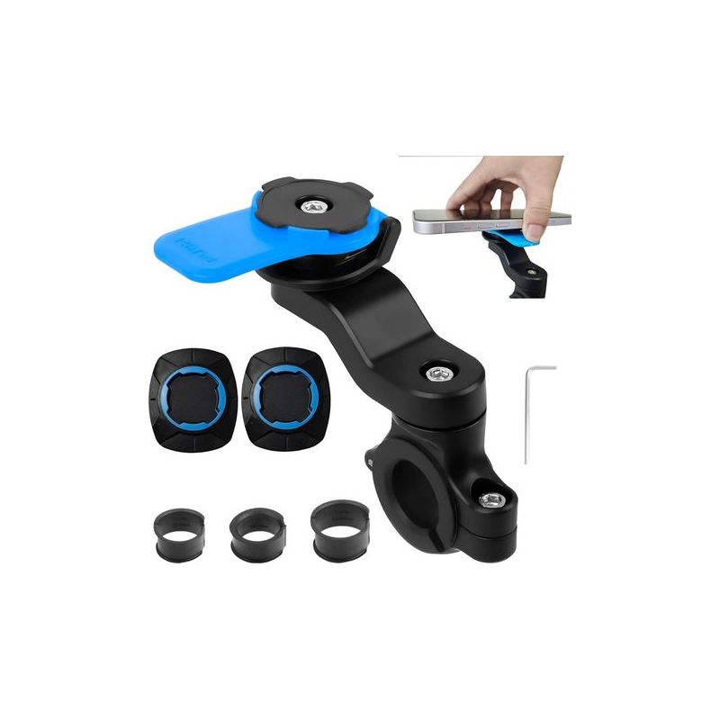 1 Fahrrad-/motorrad-handyhalterung, Blaues Nylon, Lenker 22,2–28,6 Mm, 4,7–7,2 Zoll Bildschirmdiagonale, Universell