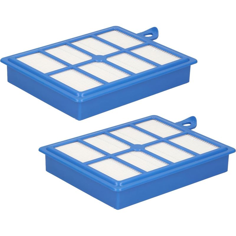 2er-pack Hepa-filter – Staubsaugerzubehör – Waschbar Und Wiederverwendbar Für Allergiker – Kompatibel Mit Aeg Vx9, Philips, Electrolux – Blau/weiß