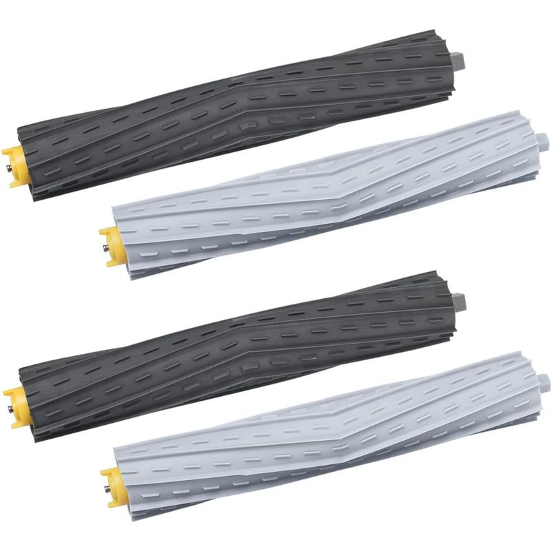 2 Gummibürsten-sets Für Irobot Saugroboter Der Serien 800 Und 900, Für Verschiedene Oberflächen, Grau, 26 Cm