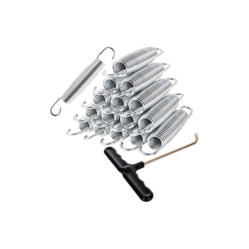 Set Mit 12 Trampolinfedern, 16,5 Cm, Aus Robustem, Verzinktem Stahl, Hochfestem Draht Mit Langlebigem T-haken Für Skywalker Jumpking Upperbounce Skybound -