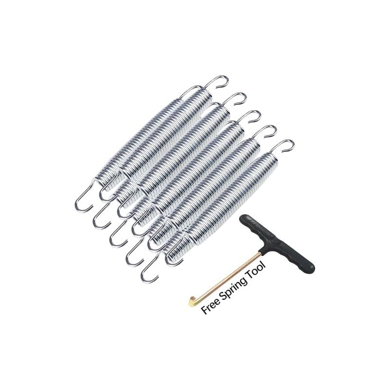 Reno 10er-pack Trampolinfedern Aus Rostbeständigem Und Langlebigem Verzinktem Metall + 1 Federwerkzeug -
