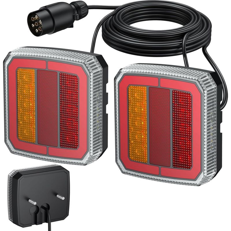 2 Led-rückleuchten, 40 Glühbirnen, 7-poliger Stecker, Ip65 Wasserdicht, Für Anhänger, Lkw, Wohnwagen