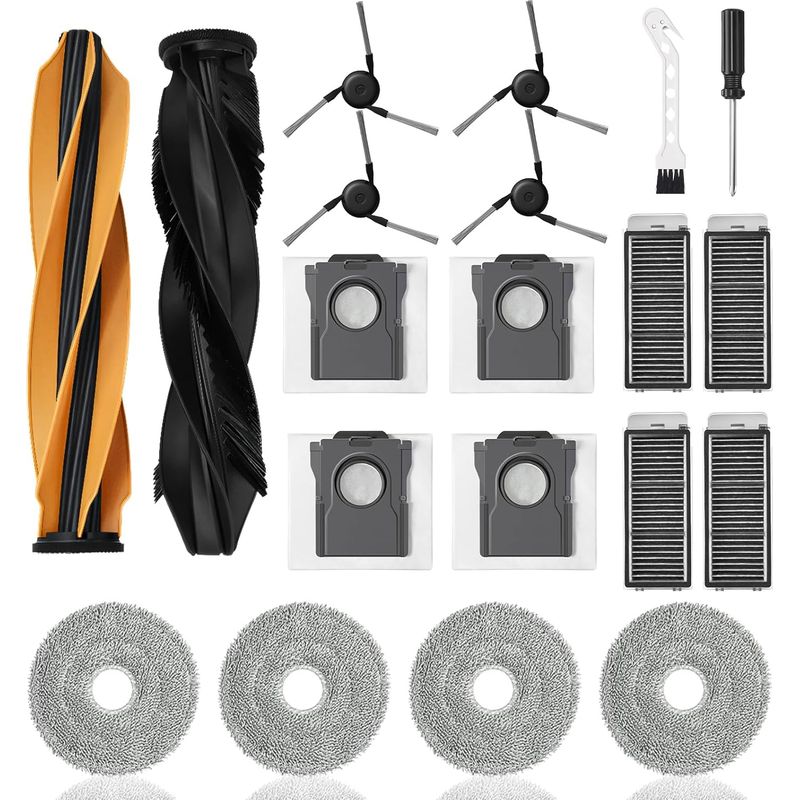 20-teiliges Zubehörset Für Saugroboter – Hepa-filter – Staubbeutel – Hauptbürste – Für Dreame L40s, X50 Und L50 – Mehrfarbig – 25 X 15 X 8 Cm