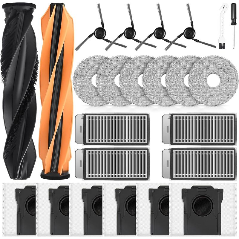 24-teiliges Set – Zubehör Für Saugroboter – Staubbeutel – Hepa-filter – Seitenbürste – Für Dreame X50, L50, L40s, Matrix10 – Mehrfarbig – Verschiedene Größen