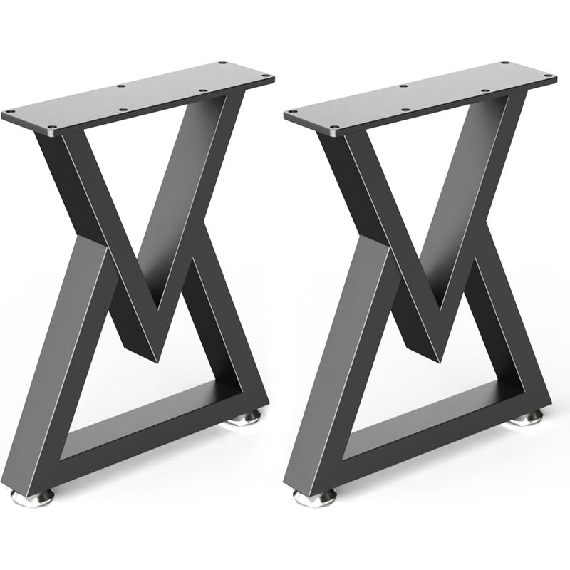 2er-pack – Möbelfüße – Metallstützen – Verstellbar Und Stabil Für Couchtisch Oder Schreibtisch – Schwarz – 30 X 41,5 Cm
