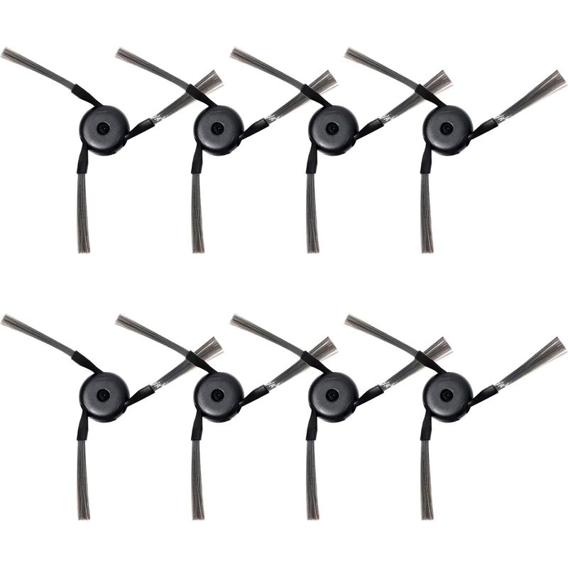 8 – Seitenbürste – Zubehör Für Saugroboter – Kanten- Und Eckenreinigung – Weiche Nylonborsten – Für Dreame Und Mova – Schwarz – 12 X 5 Cm