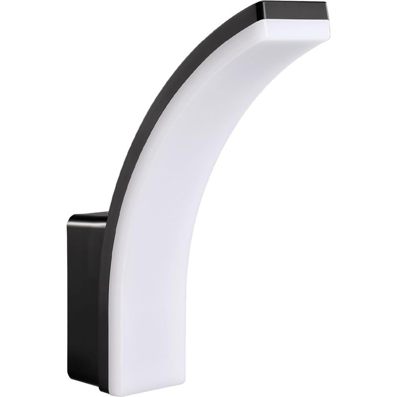1 Led-wandleuchte – Außenwandleuchte – Ip65 Wasserdicht – 4000 K Neutralweißes Licht – Robustes Schwarzes Gehäuse – Für Gartenfassaden – 20 W