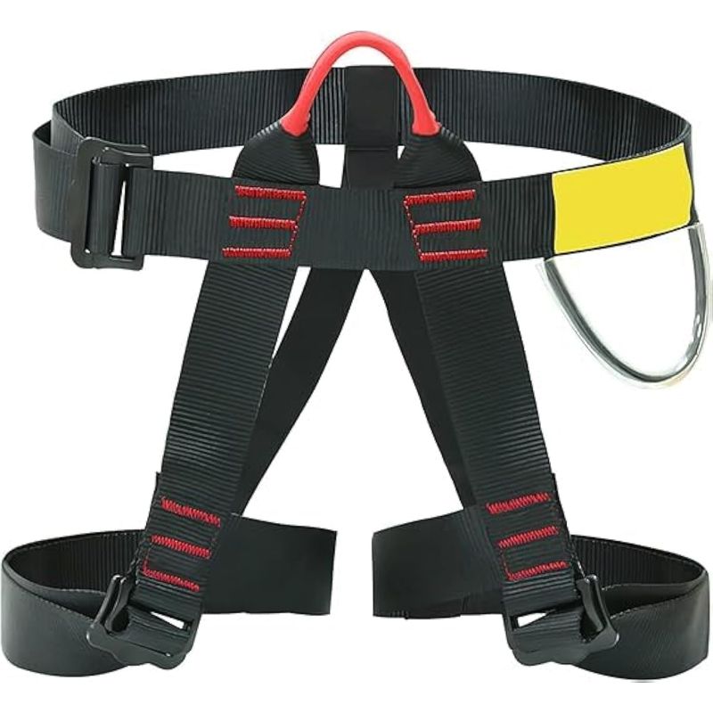 1 - Halbgurt - Auffanggurt - Kletter- Und Bergsteigerausrüstung - Verstellbarer Gurt Für Männer, Frauen Und Kinder - Schwarz - 70-120 Cm