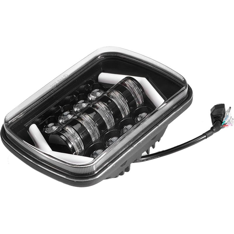 1 Quadratischer Led-scheinwerfer 5x7 Zoll, Aluminiumlegierung, Ip67, Fern-/abblendlicht, Schwarz, Fahrzeug
