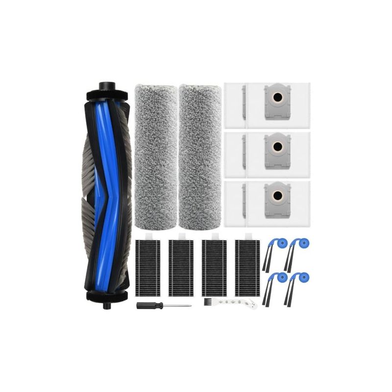 19-teiliges Zubehörset Für Saugroboter – Hepa-filter – Haupt- Und Seitenbürsten – Für Ecovacs Deebot X9 Pro Omni – Schwarz – 25 X 15 X 5 Cm
