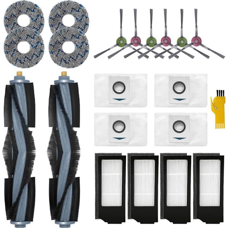 20-teiliges Zubehörset – Hepa-filter – Für Ecovacs Deebot X1e Omni X1 Turbo – Bodenreinigung – Schwarz – 25 X 15 X 5 Cm