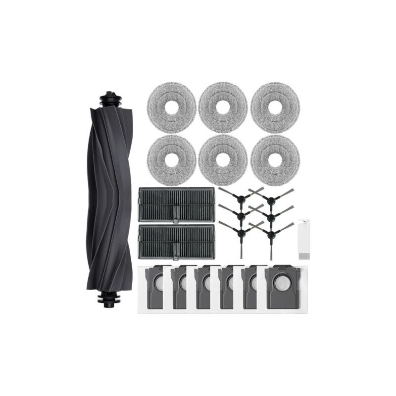 22 - Zubehör Für Saugroboter - Komplettes Wartungsset - Hauptbürste, Beutel, Filter, Pads - Für Dreame L10s X30 Mova - Schwarz - Verschiedene Größen