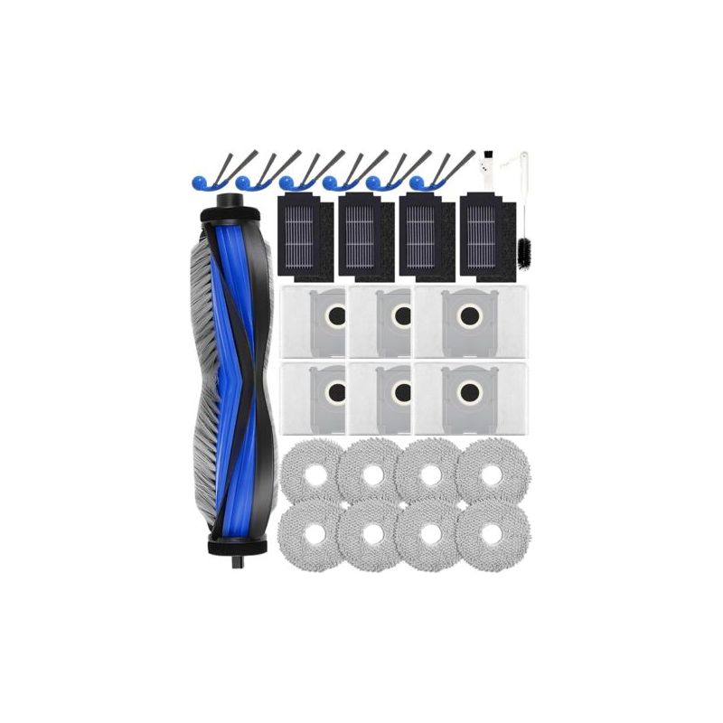 27-teiliges Zubehörset Für Saugroboter – Hepa-filter – Haupt- Und Seitenbürsten – Für Ecovacs Deebot T30c Omni – Schwarz – 25 X 15 X 8 Cm