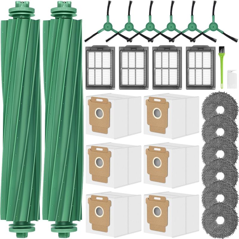 1 Set – Hauptbürste – Staubbeutel – Hepa-filter – Wischmopp Für Irobot Roomba Plus 505/405/507 Combo Schwarz