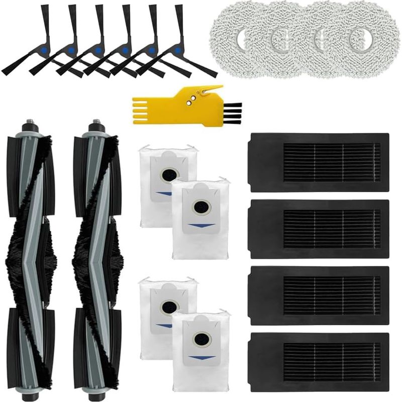 20-teiliges Zubehörset – Hepa-filter – Für Ecovacs Deebot X2 Omni Saugroboter – Bodenreinigung – Schwarz – 15 X 10 X 5 Cm