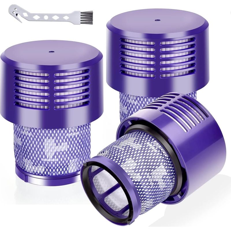 - Staubsaugerfilter - Hepa-filter - Waschbar Und Wiederverwendbar Für Dyson V10 Animal Absolute Total Clean Sv12 Schwarz 12x8cm
