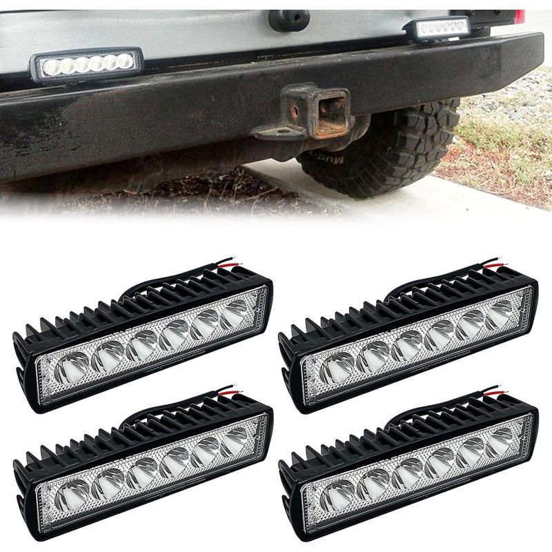 4 Led-arbeitsscheinwerfer, 18 W, 12 V, 6000 K, Ip67, Für Traktoren, Suvs Und Utvs