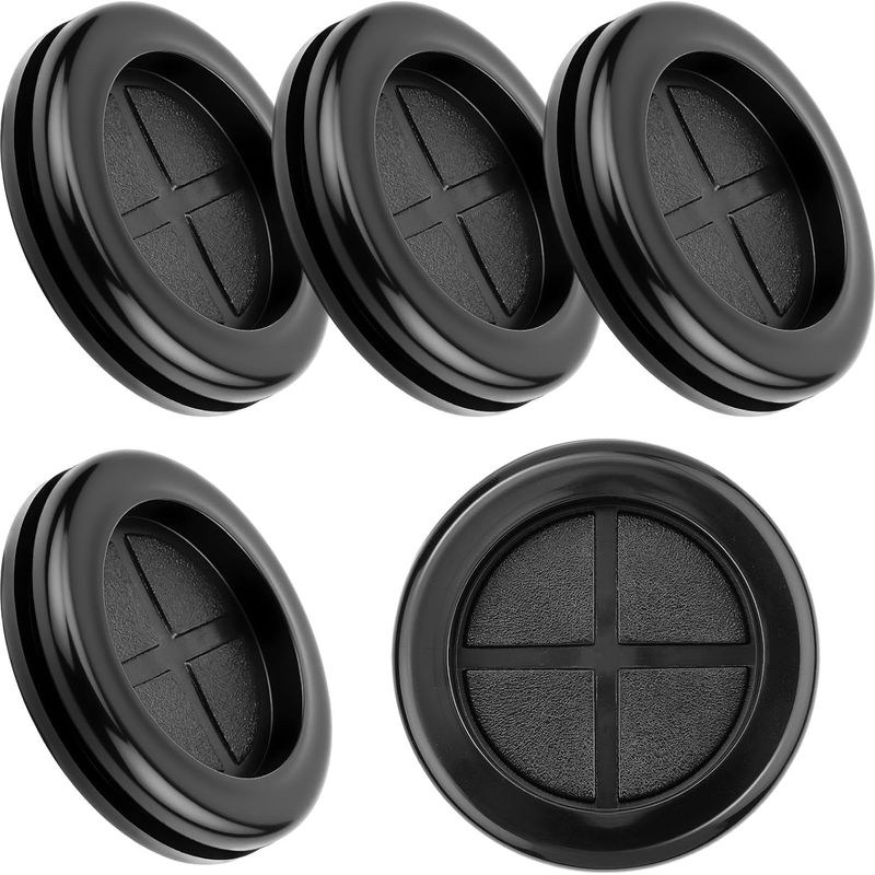 5er-pack 60-mm-stecker, Doppelseitig, Schwarzes Gummi, Wasserdicht Für Kabel, Steckverbinder, Fahrzeuge
