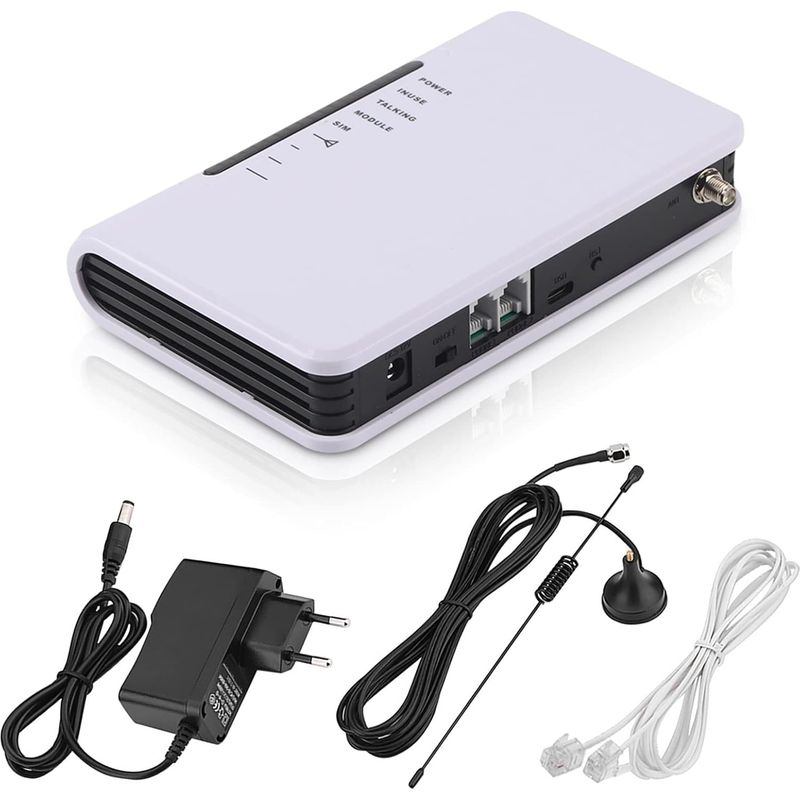 1 Gsm-terminal – Festes Gateway – Alarmanlage Und Telefon – Antenne Inklusive – Eu-adapter – Schwarz