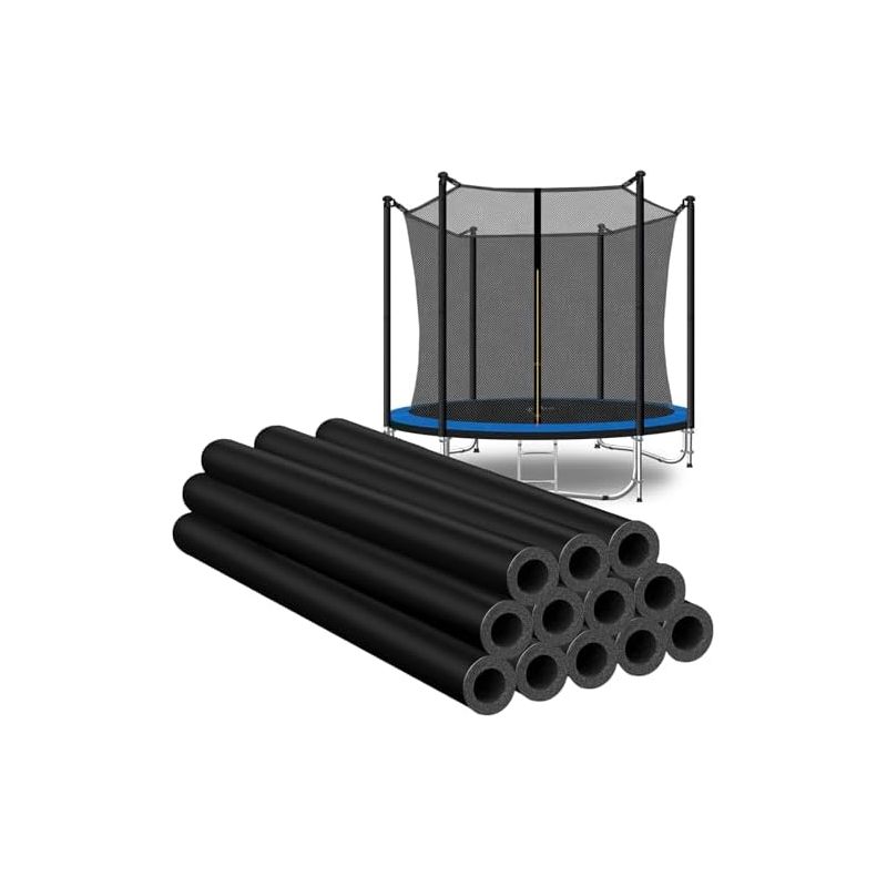 Trampolinschaumstoff, 12er-set, Geeignet Für 90 Cm Länge, Zubehör, 0,6 Mm Dicke, Schwarz – Stück