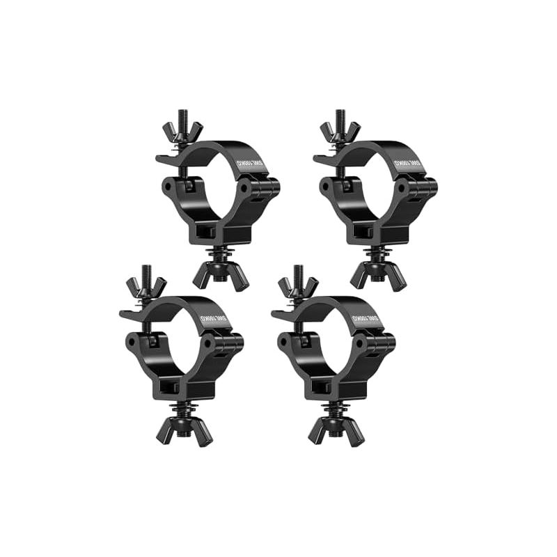 4-teiliges Traversenklemmen-set, Bühnenbeleuchtungsklemmen, Dj-klemmen Aus Aluminiumlegierung Für Beleuchtung, Tragkraft 100 Kg, Passend Für Rohre Mit 48–52 Mm Durchmesser – 4 Stück