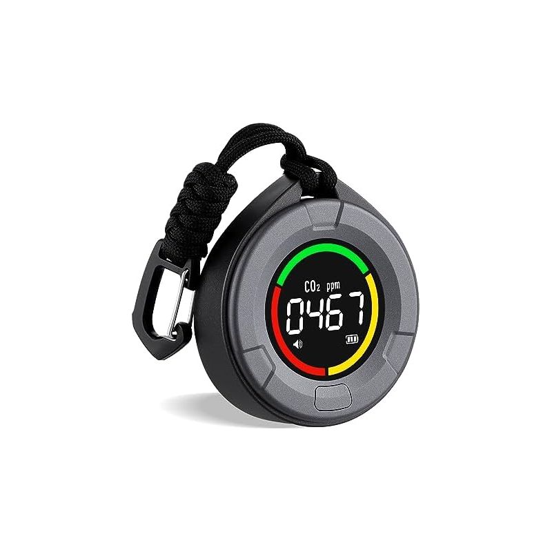 Tragbarer Co2-detektor, Innenraumluftqualitätsmonitor Mit Ndir-sensor Und Lcd-bildschirm, Alarm Für Zuhause Und Büro -