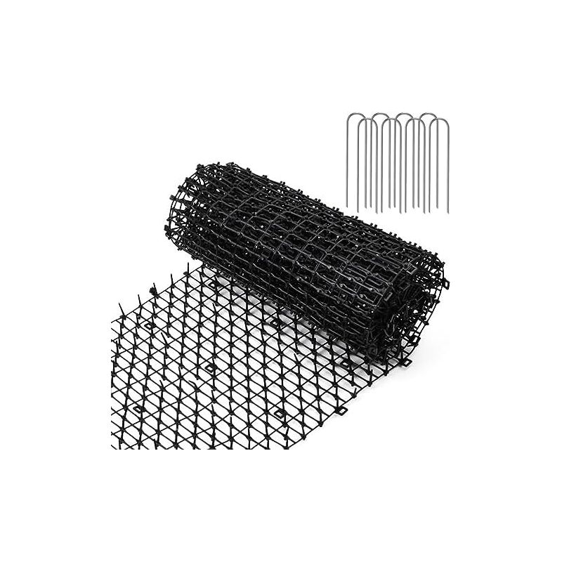 2 M Anti-katzenmatte Mit Spikes, 200 X 30 X 2,2 Cm, Abschreckungsmittel Für Katzen, Hunde Und Andere Tiere, 8 Bodenanker, Für Garten, Sofa, Wände, Innen- Und Außenbereich
