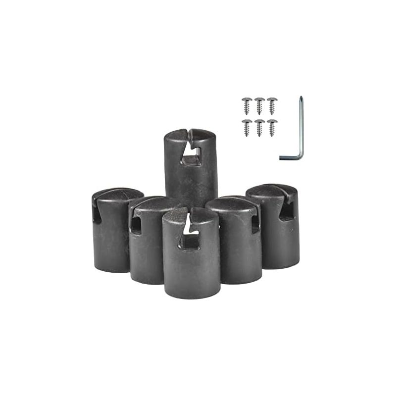 Set Mit 6 Trampolinstangenkappen, Universalkappen Passend Für 1,26''/32 Mm Trampolinzaunpfosten, Dick Und Langlebig, Schwarz -