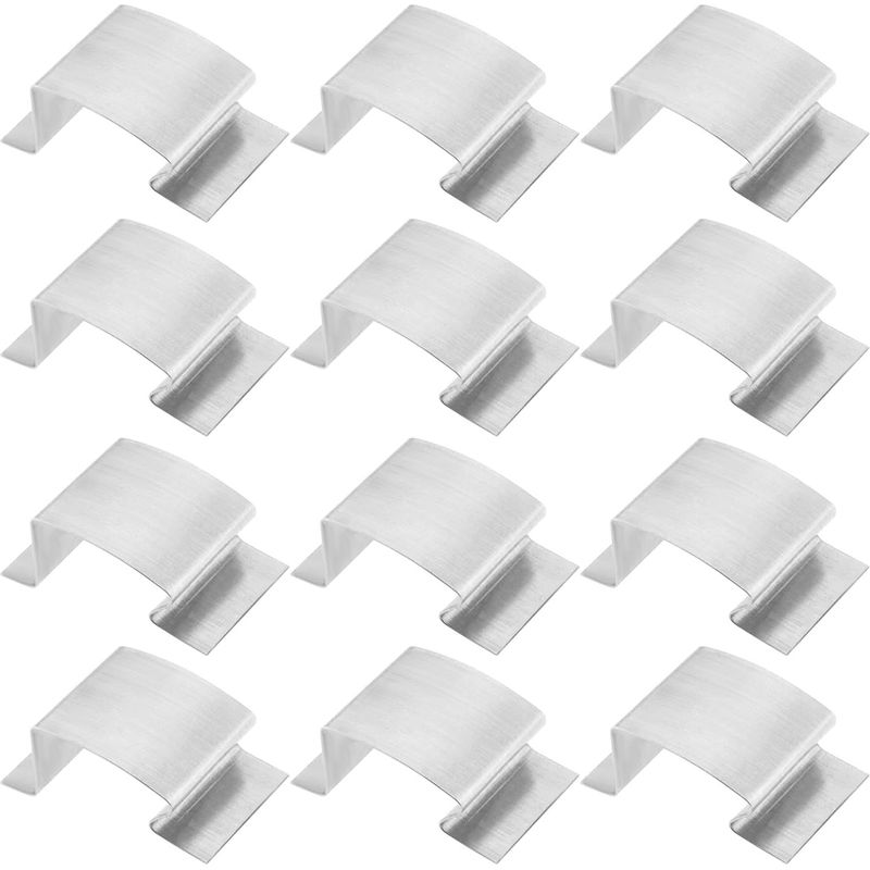 50 Verglasungsclips – Gewächshauszubehör – Seitenglasbefestigung + Paneelverstärkung – Garten – Silber – 25 X 10 X 15 Cm