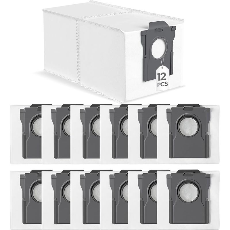 Staubsaugerbeutel-set (12-teilig) – Zubehör Für Saugroboter – Staub- Und Haarfilterung – Für Dreame L10s, X30, X40 Und Mova – Weiß – 3,2 L