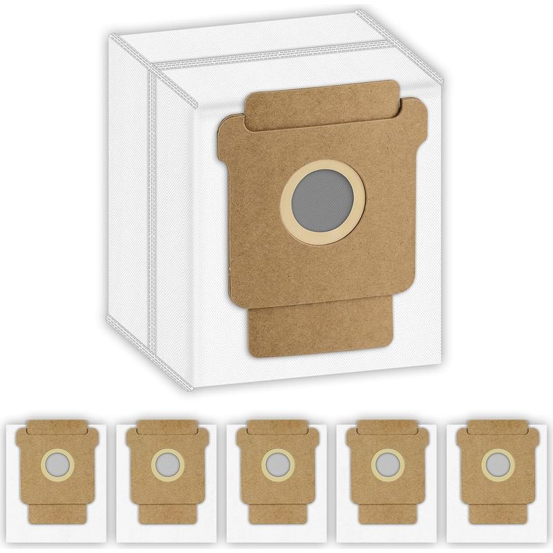 6-teiliges Staubbeutel-set – Zubehör Für Saugroboter – Hocheffiziente Filtration – Für Irobot Roomba 104, 105, 405, 505, Max 705 – Weiß – 20 X 15 Cm